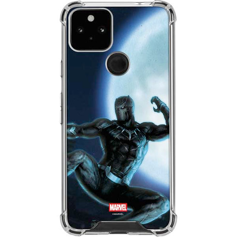 Marvel Black Panther Jumping Through Air Google Pixel 5 Clear Case